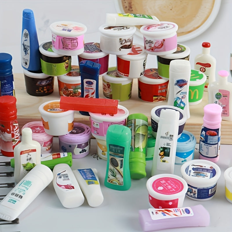 5pcs Shampoo & Conditioner Bottles Set Travel Size Mini House Accessories