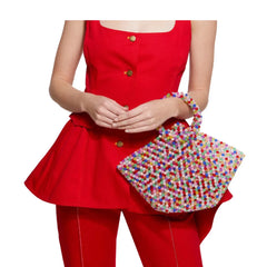 Pearls Beaded Handbag Party Tote Bag for Women