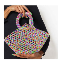Pearls Beaded Handbag Party Tote Bag for Women