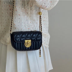 Rhombus Lock Chain Crossbody Bag for Women