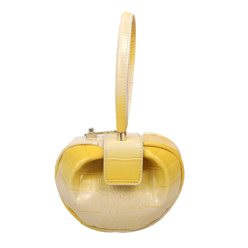 Small Round Leather Hand Bag For Women