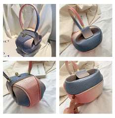 Small Round Leather Hand Bag For Women