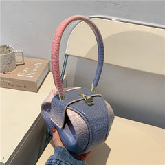 Small Round Leather Hand Bag For Women