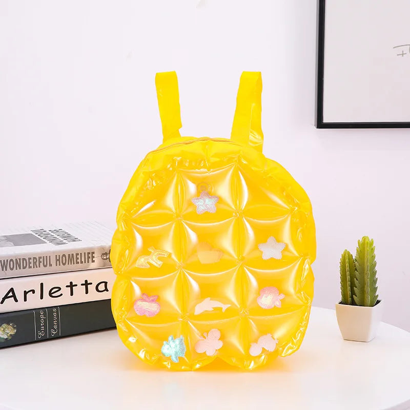 PVC School Bags For Girls Kids Bag Children Bag Inflatable Kids Backpack