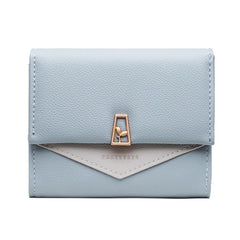 Small Fresh Splicing Folding Zero Purse for Women