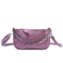 Stone PU Leather Shoulder Bag Chain MINI Hand Bag Female Travel