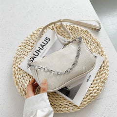 Stone PU Leather Shoulder Bag Chain MINI Hand Bag Female Travel