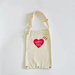 Vintage Heart Canvas Travel Bag