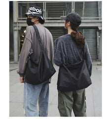 Unisex Nylon Shoulder Bag, Large Capacity Crossbody Wallet for Men and Women