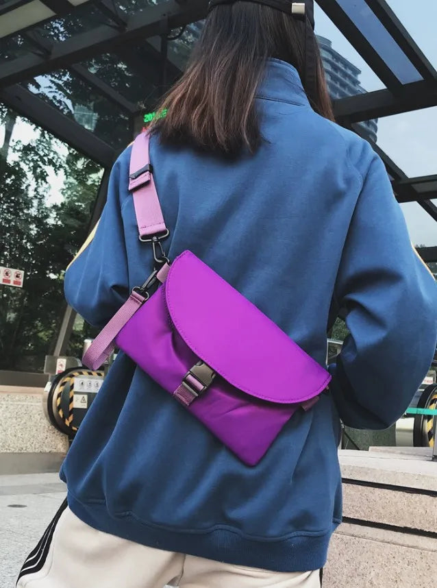 Versatile Hip Hop Messenger Bag Multicolor Outdoor Backpack