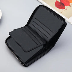 Mens Short Casual Wallet Zipper Coins Bag