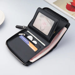 Mens Short Casual Wallet Zipper Coins Bag