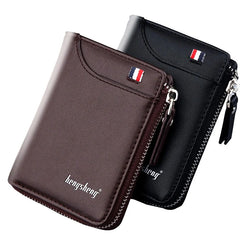 Mens Short Casual Wallet Zipper Coins Bag