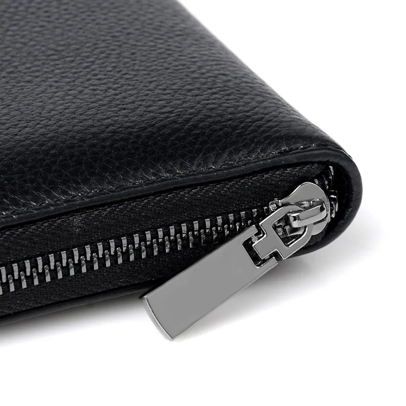 Men's Leather Clutch Wallet, Billeteras para Hombre