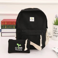 Canvas Shoulder College Wind School Student Bag Junior School Student Travel Bac