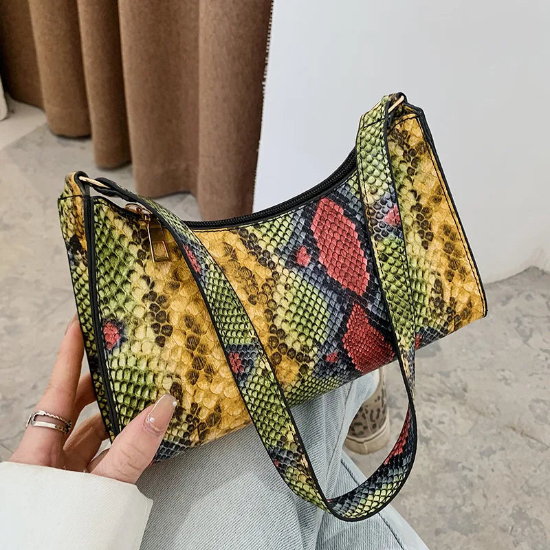 Serpentine Underarm Bag Lady Handbag for Party