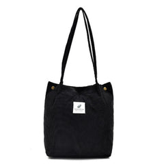 Large Capacity Flannel Tote Bag for Women, Soft Cotton Handbag