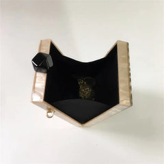Acrylic Chain Evening Clutch Bag Handbag Purse