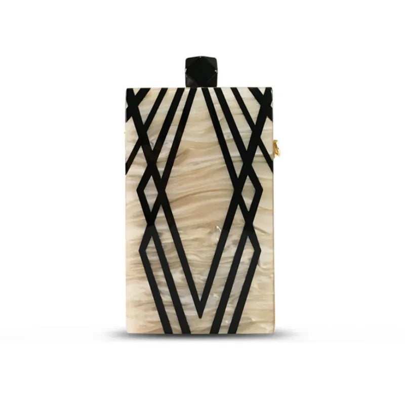 Acrylic Chain Evening Clutch Bag Handbag Purse