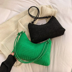 Women Hand Towel Embossed Plush Bag Lightweight Large-Capacity Tote Bag