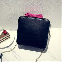 Women Panelled Patchwork Piano Keys Crossbody Bag
