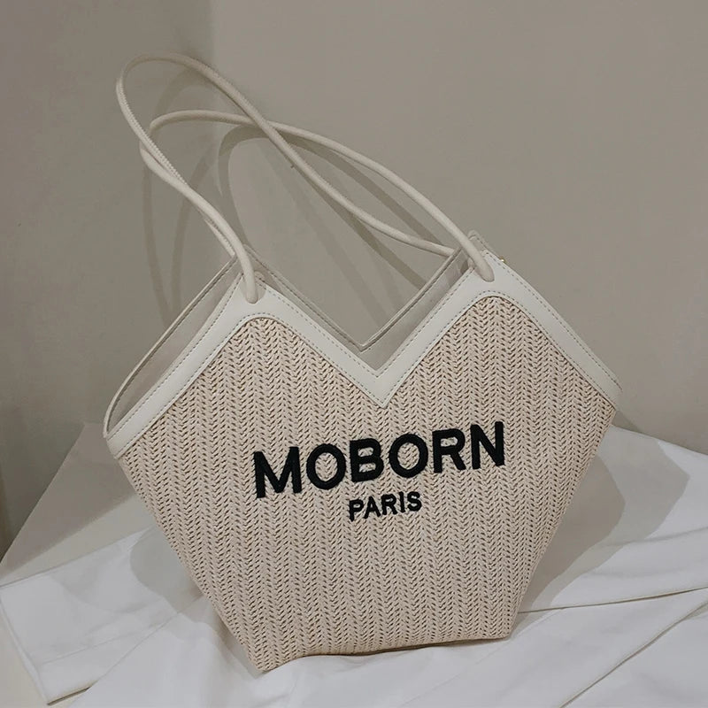 Women's Large Capacity Straw Tote Bag