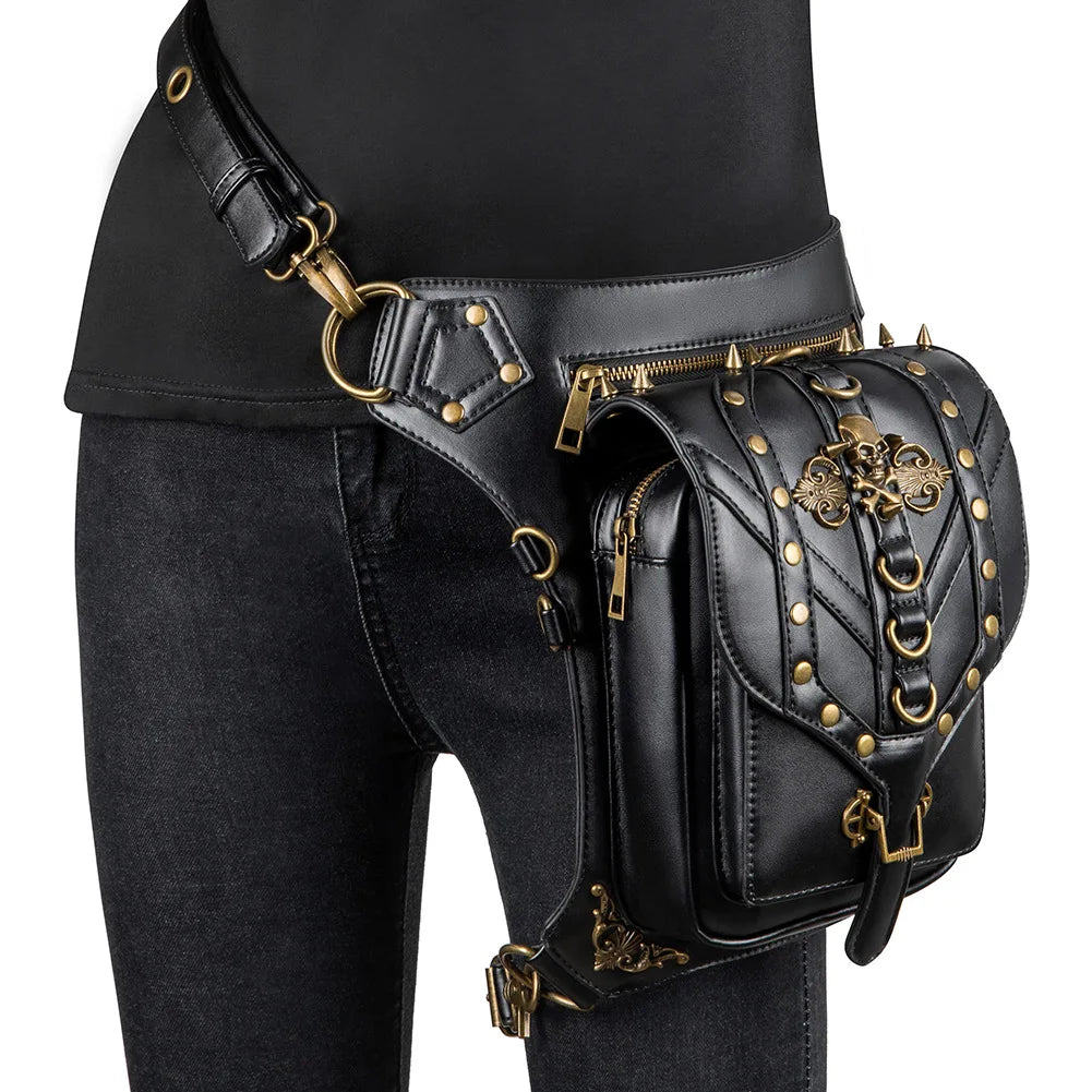 Steampunk Retro Motorcycle Chain Shoulder Messenger Bag