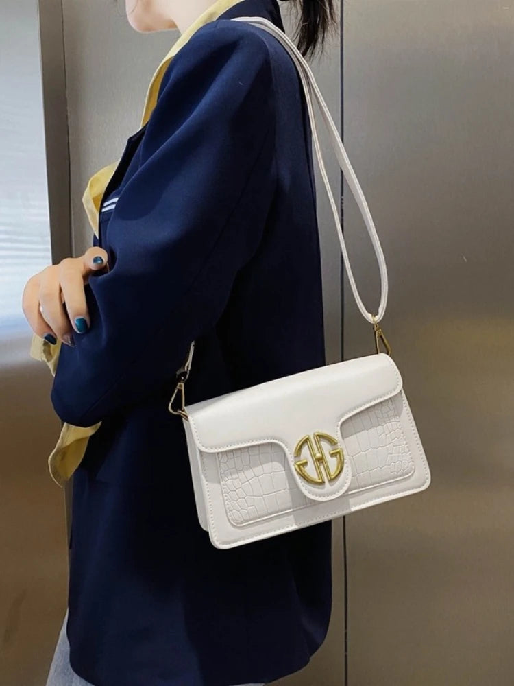 Women's Small Shoulder Bag - Yellow Square Crossbody Bag