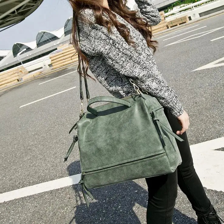 Vintage Women Frosted Messenger Bag